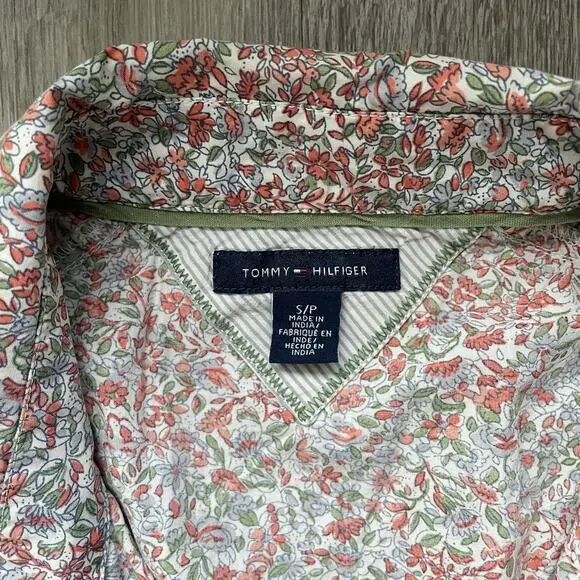 Tommy Hilfiger Women's Floral Shirt Dress Roll Tab Sleeve Boho Cottagecore S - Picture 3 of 14